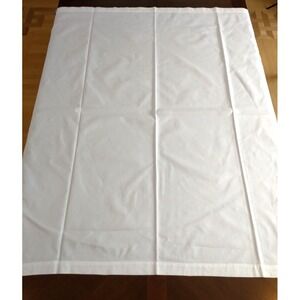 Pottery Barn Tablecloth‎ 100% Cotton Solid White 52" x 54" Square Hemmed Edge